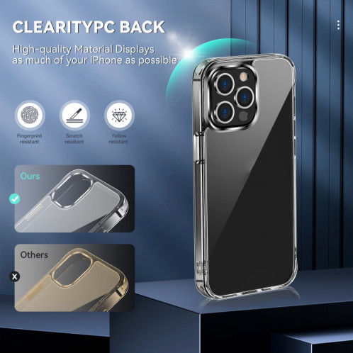 TPU + Cas de protection antichoc transparent transparent pour iPhone 13 Pro SH8803333-08