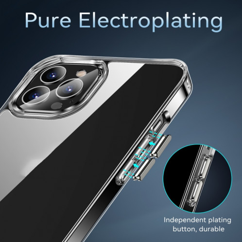 TPU + Cas de protection antichoc transparent transparent pour iPhone 13 Pro SH8803333-08