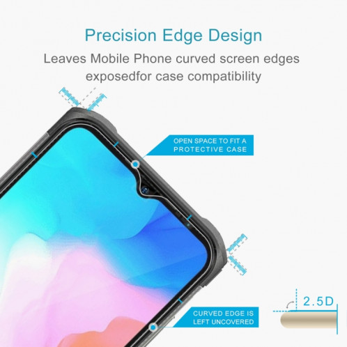 Pour Ulefone Armor 12 5G 10 pcs 0.26mm Milieu de verre trempé de 9h 2.5D SH92081093-08