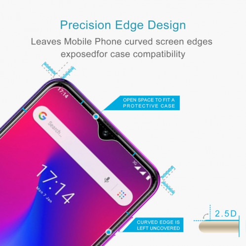 Pour Ulefone NOTE 7 10 PCS 0.26mm Film de verre trempé 9H 2.5D SH9210564-08