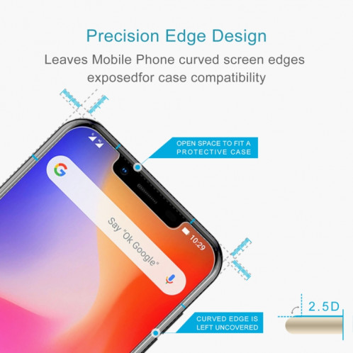 Pour Ulefone S10 Pro 10 PCS 0.26mm Film de verre trempé de 9h 2.5D SH92141243-08