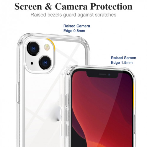 CASTAL PC + TPU Cas de protection PC + TPU pour iPhone 13 (transparent) SH502A140-08