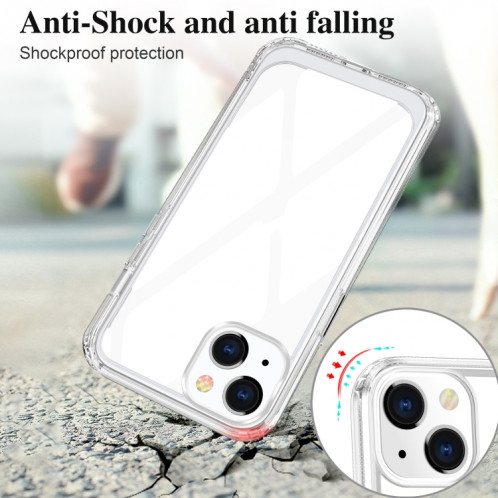 CASTAL PC + TPU Cas de protection PC + TPU pour iPhone 13 (transparent) SH502A140-08