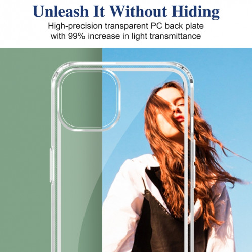 CASTAL PC + TPU Cas de protection PC + TPU pour iPhone 13 (transparent) SH502A140-08