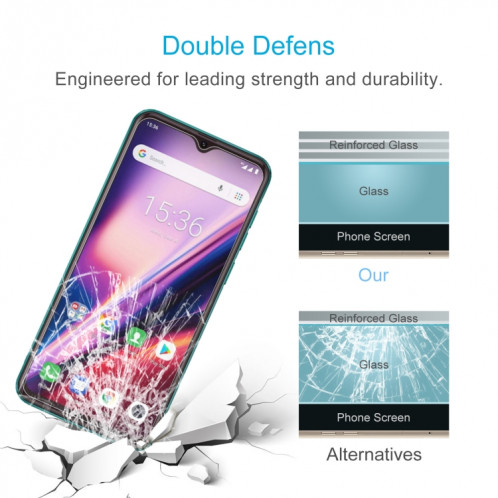 Pour Ulefone NOTE 7T 50 PCS 0.26MM Film de verre trempé de 9h 2.5D SH97121912-07