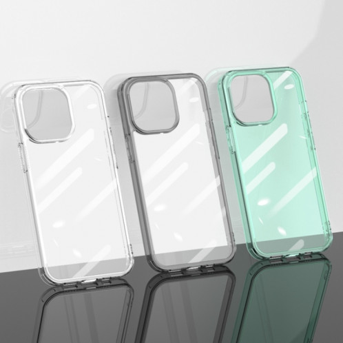 TPU antichoc TPU + étui de protection en verre simple face pour iPhone 13 mini (vert translucide) SH601B1648-07