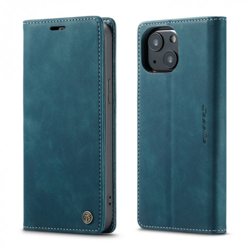 Caseme-013 Étui en cuir horizontal horizontal rétro multifonctionnel avec fente et portefeuille et portefeuille pour iPhone 13 (bleu) SC202C1459-08