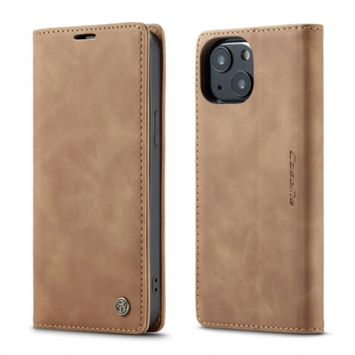 Caseme-013 Étui de cuir horizontal horizontal rétro multifonctionnel avec fente et portefeuille et portefeuille pour iPhone 13 (Brown) SC202E1525-08