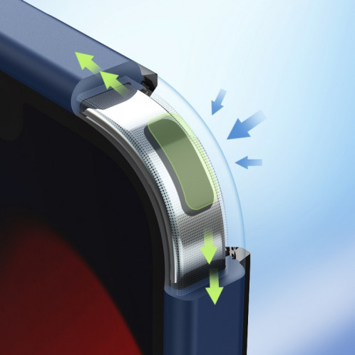 PC + TPU UDUN Cas de protection transparent pour iPhone 13 Pro (Noir) SR603A957-07