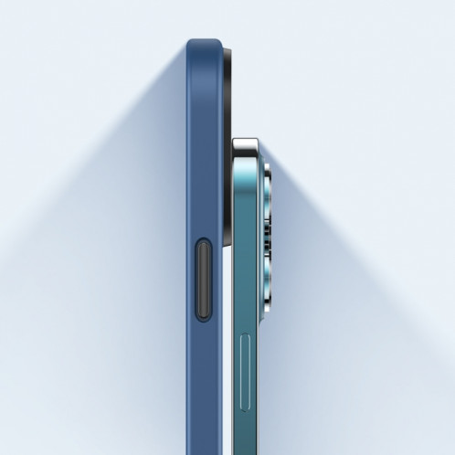Cas de protection transparent transparent de Rock PC + TPU UDUN pour iPhone 13 Pro (Bleu) SR603B1897-07