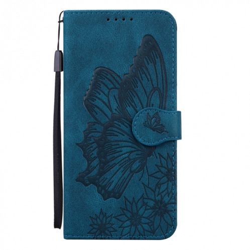 Étui en cuir horizontal horizontal à la peau se sent rétro avec support et portefeuille pour iPhone 13 (bleu) SH102B98-07