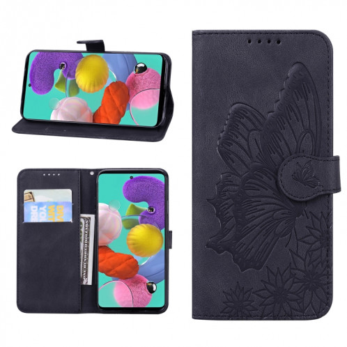 Peau rétro Saisir les papillons Embossage Horizontal Flip Cuir Too avec support et carte de portefeuille et portefeuille pour iPhone 13 (noir) SH102D158-07