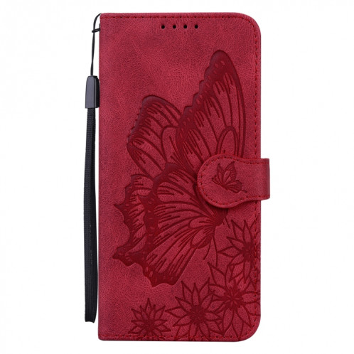 Étui en cuir horizontal horizontal à la peau se sentir rétro avec support et portefeuille pour iPhone 13 PRO (rouge) SH103A394-07