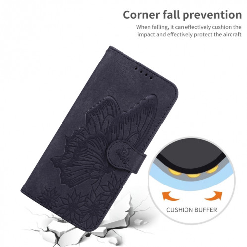 Étui de cuir horizontal en cuir de rabattage de la peau rétro avec support et portefeuille pour iPhone 13 Pro (Noir) SH103D245-07