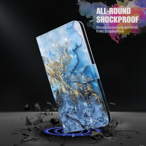 Motif de peinture 3D Horizontal Flip TPU + Coque en cuir PU avec support & carte Slots & Portefeuille pour iPhone 13 (Voie lactée) SH402D925-07