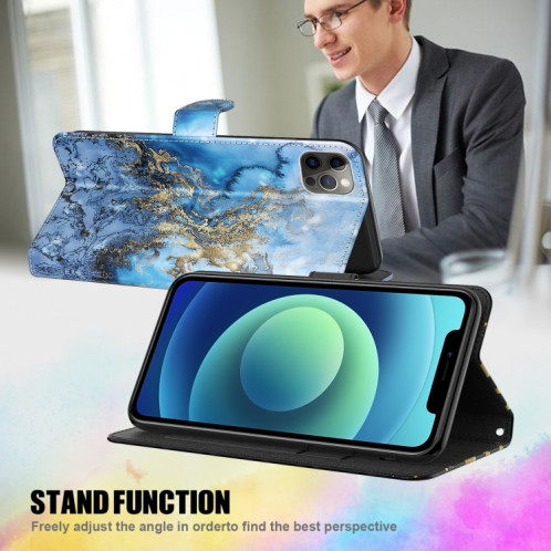 Motif de peinture 3D Horizontal Flip TPU + Coque en cuir PU avec support et carte de portefeuilles et portefeuille pour iPhone 13 Pro (Voie lactée) SH403D181-07