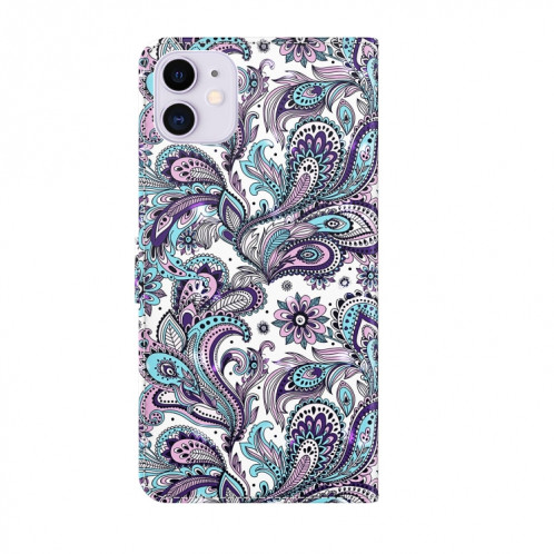 Motif de peinture 3D Horizontal Flip TPU + Coque en cuir PU avec porte-carte et portefeuille pour iPhone 13 Pro (motif de tourbillon) SH403E1748-07