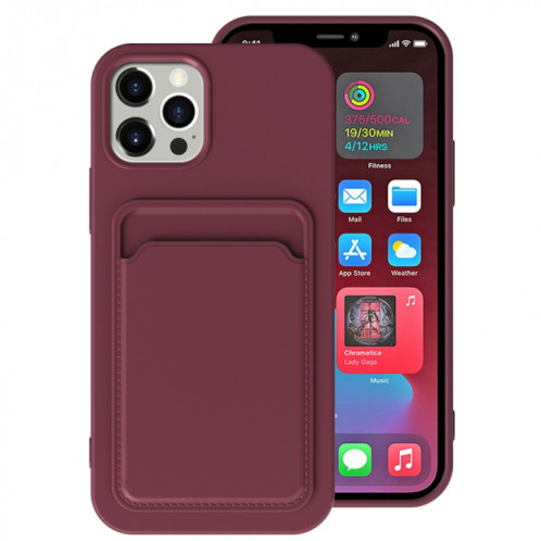 TPU + Doublure Flanelle Case antichoc avec machines à sous pour iPhone 13 (violet foncé) SH302I240-07