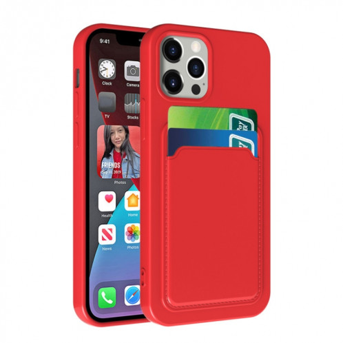 Doublure TPU + Doublure Flanelle Boîte antichoc avec machines à sous pour iPhone 13 (rouge) SH302C823-07