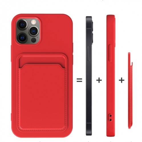 Doublure TPU + Doublure Flanelle Boîte antichoc avec machines à sous pour iPhone 13 (rouge) SH302C823-07