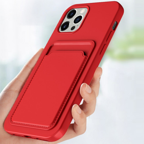 Doublure TPU + Doublure Flanelle Boîte antichoc avec machines à sous pour iPhone 13 (rouge) SH302C823-07