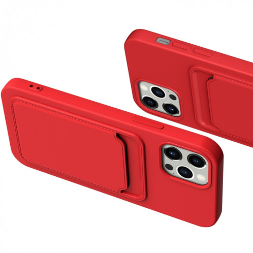 Doublure TPU + Doublure Flanelle Boîte antichoc avec machines à sous pour iPhone 13 (rouge) SH302C823-07