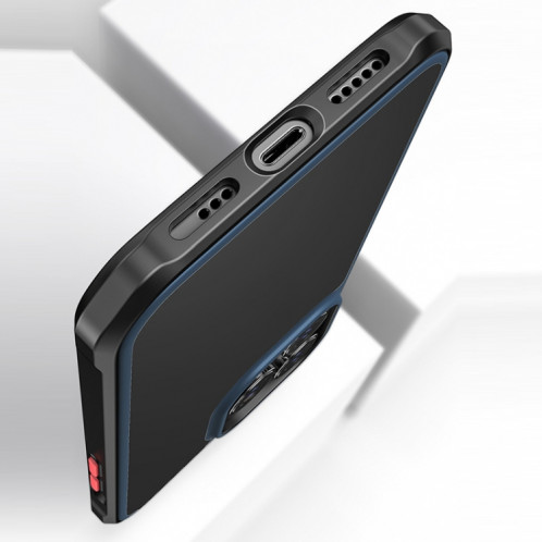 Belle couleur TPU + Clear Clear PC Quatre-angles Tous-Inclusive Case pour iPhone 13 (Noir) SH502C626-08