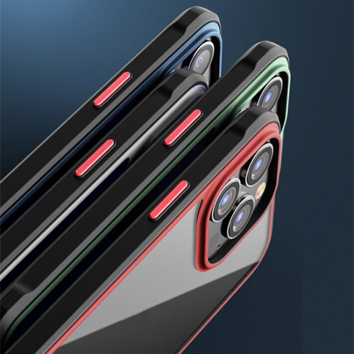 Belle couleur TPU + Case Clear PC Quatre-angles All-Inclusive Case pour iPhone 13 (Vert) SH502B955-08