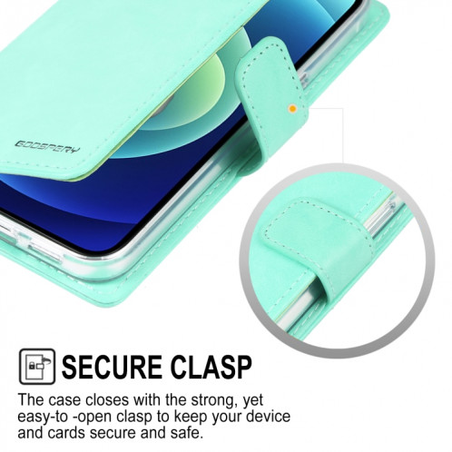 GOOSPERY Blue Moon Crazy Horse Texture Horizontal Flip Cuir Case avec support & Card Slot & Portefeuille pour iPhone 13 (Bleu foncé) SG802D47-07