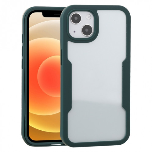 Acylique + TPU 360 degrés Couverture complète Cas de protection antichoc pour iPhone 13 (Vert) SH002A1026-06