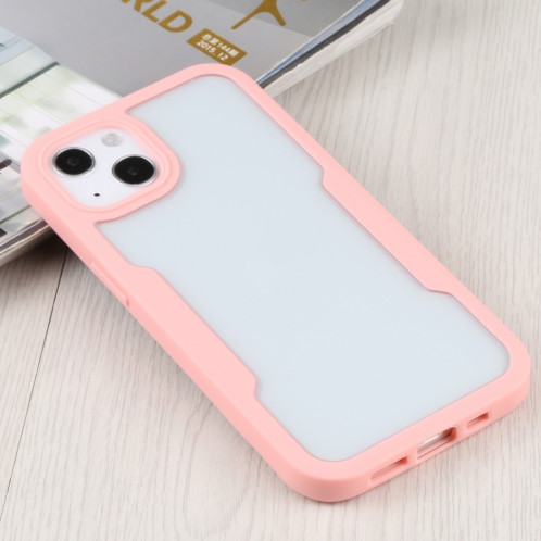 Acrylique + TPU 360 degrés Couverture complète Cas de protection antichoc pour iPhone 13 (rose) SH002C1402-06