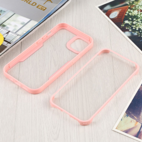 Acrylique + TPU 360 degrés Couverture complète Cas de protection antichoc pour iPhone 13 (rose) SH002C1402-06