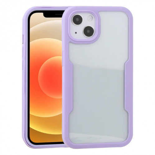 Acrylique + TPU 360 degrés Couverture complète Cas de protection antichoc pour iPhone 13 (violet) SH002D1373-06