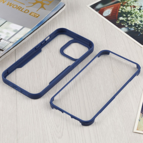 Acrylique + TPU 360 degrés Couverture complète Cas de protection antichoc pour iPhone 13 Pro (Bleu) SH003B1103-06
