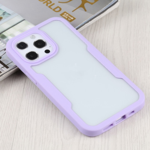 Acrylique + TPU 360 degrés Couverture complète Cas de protection antichoc pour iPhone 13 Pro (violet) SH003D377-06