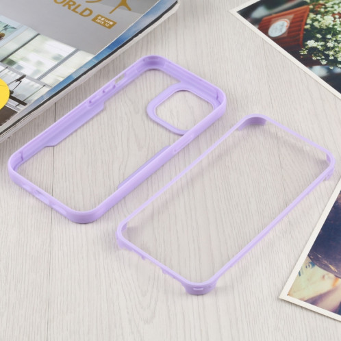 Acrylique + TPU 360 degrés Couverture complète Cas de protection antichoc pour iPhone 13 Pro (violet) SH003D377-06
