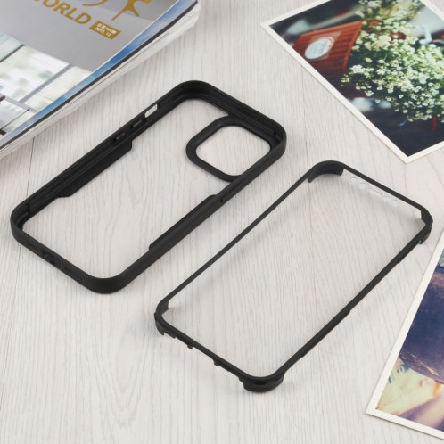 Acrylique + TPU 360 degrés Couverture complète Cas de protection antichoc pour iPhone 13 Pro (Noir) SH003E1175-06