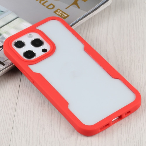 Acrylique + TPU 360 degrés Couverture complète Cas de protection antichoc pour iPhone 13 Pro (rouge) SH003F940-06