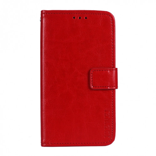 Idewei Crazy Horse Texture Horizontal Flip Cuir Coating avec porte-cartes et portefeuille pour iPhone 13 (rouge) SI802D532-07