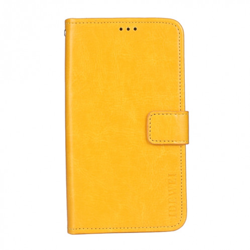 IDEWEI Crazy Horse Texture Horizontal Flip Cuir Case avec porte-cartes et portefeuille pour iPhone 13 (jaune) SI802G1698-07