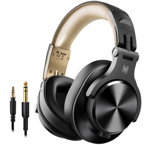 Casque stéréo Bluetooth sans fil Bluetooth sans fil d'or noir Oneodio A70 SO0204393-07