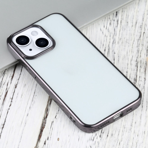 Étui de protection TPU de galvanoplastie ultra-mince pour iPhone 13 (Noir) SH701C259-04
