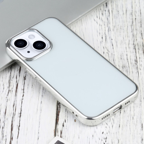 Étui de protection TPU de galvanoplastie ultra-mince pour iPhone 13 (argent) SH701D341-04