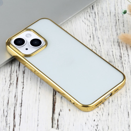 Étui de protection TPU de galvanoplastie ultra-mince pour iPhone 13 (or) SH701G266-04