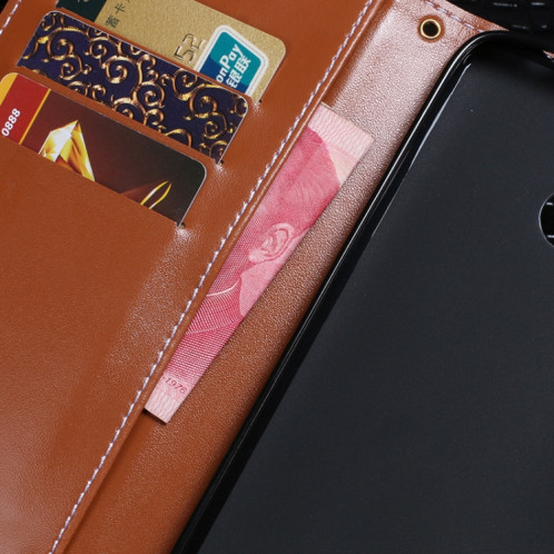 Étui de cuir horizontal de texture de crocodile IDEWEI avec support et portefeuille pour iPhone 13 (rouge) SI901G318-06
