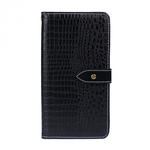 Étui de cuir horizontal de texture de crocodile IDEWEI avec support & portefeuille pour iPhone 13 Pro (Noir) SI903A1015-06