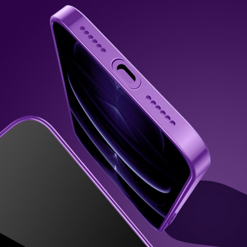 Modèle de pissenlit de diamant de galvanoplastie TPU Cas de protection antichoc pour iPhone 13 (violet) SH702G941-07