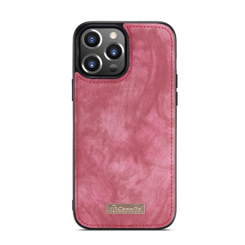 Caseme-008 Étui en cuir horizontal multifonctionnel multifonctionnel détachable avec fente et portefeuille et cadre photo à glissière pour iPhone 13 Pro (rouge) SC702C753-07