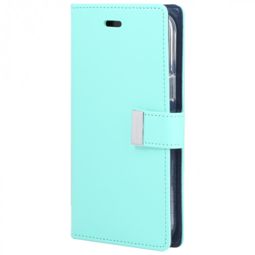 Diary Rich Diary Crazy Cheval Crazy Horse Texture Horizontal Flip Coating avec support et carte Slots & Portefeuille pour iPhone 13 Pro (Mint Green) SG003D1725-07