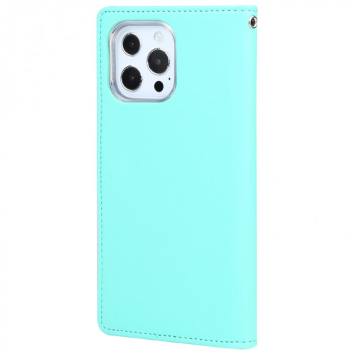 Diary Rich Diary Crazy Cheval Crazy Horse Texture Horizontal Flip Coating avec support et carte Slots & Portefeuille pour iPhone 13 Pro (Mint Green) SG003D1725-07